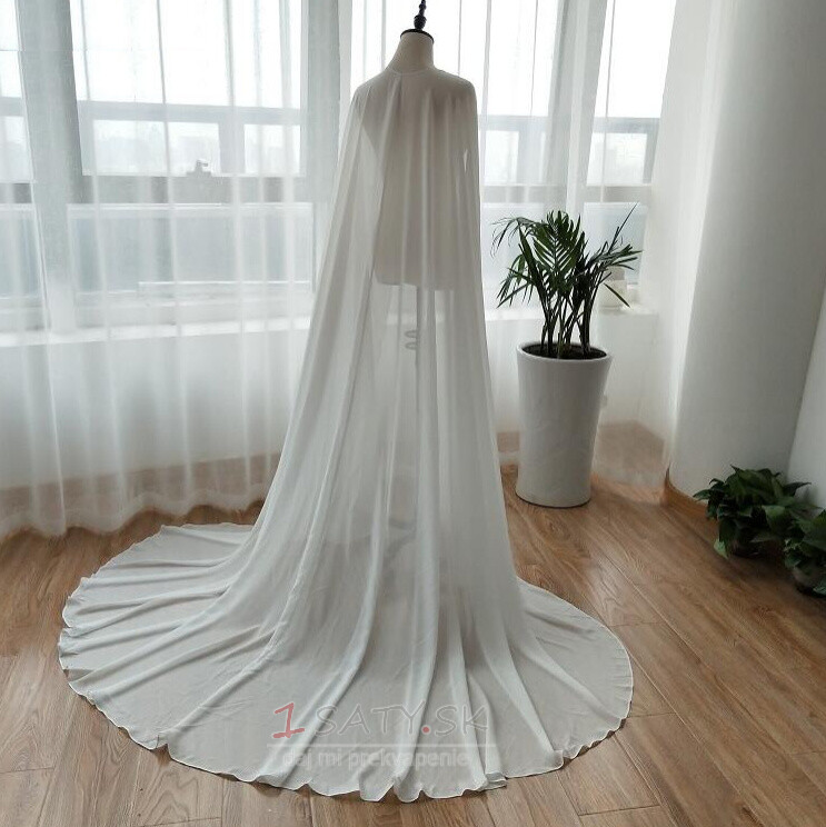 Šifónový šál svadba jednoduchý šál nevesta elegantný šál dlhý 2M