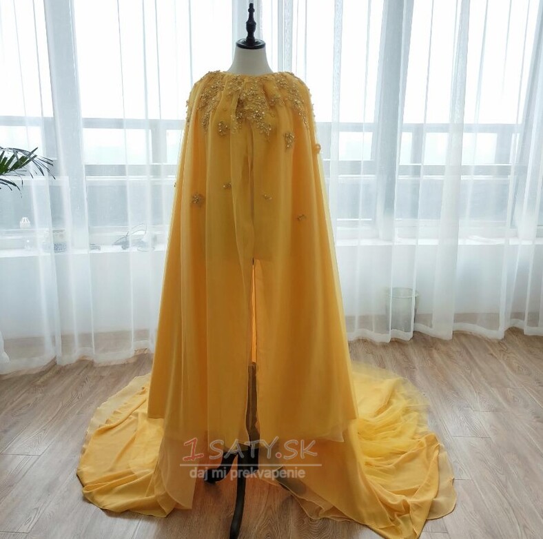 Svadobná elegantná čipka s dlhými šálmi z 5 vrstiev večernej šály