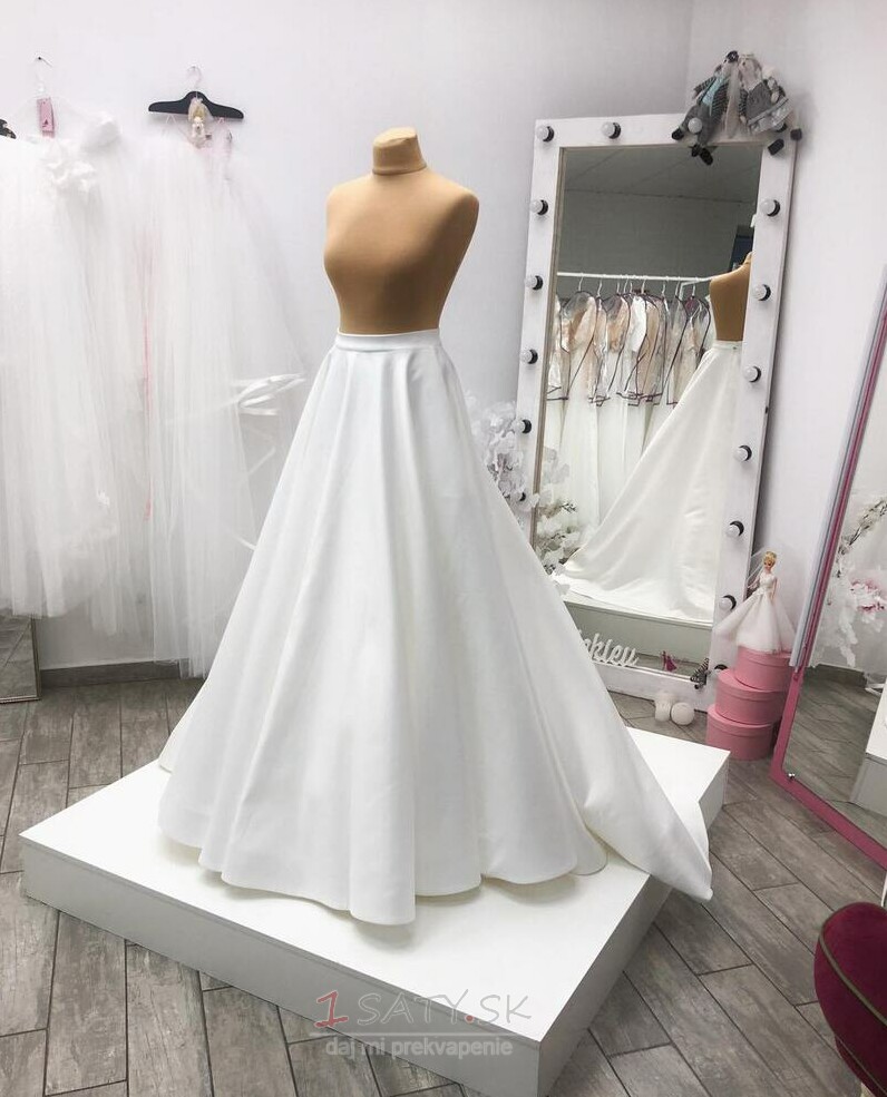 svadobná jednoduchá sukňa saténová svadobná sukňa maxi svadobná sukňa Svadobná sukňa oddeľuje
