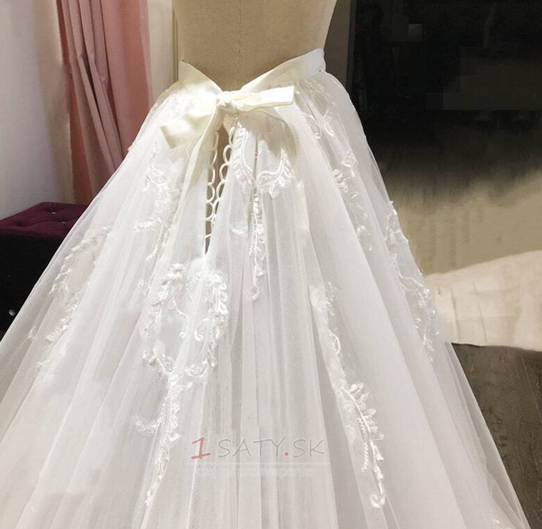 Svadobná odnímateľná sukňa k šatám Svadobná sukňa Čipkované nášivky Odnímateľná vlaková sukňa vlastná veľkosť