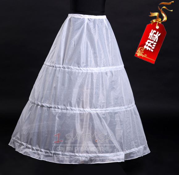 Svadobné Petticoat Polyester taft Jednoduché Tri ráfiky Kompletné šaty