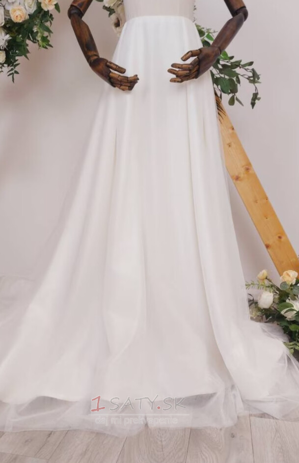 Svadobný odnímateľný vláčik Odnímateľná sukňa Svadobné šaty Vláčik na mieru Saténová prekrytie