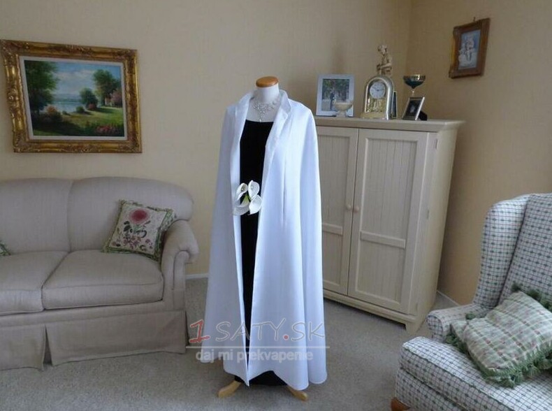 Svadobný plášť jesenný a zimný svadobný plášť dlhý fleecový plášť