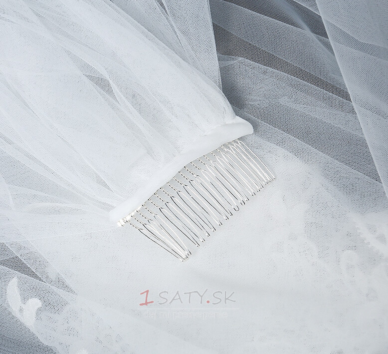 Svadobný závoj elegantný krátky závoj skutočný fotografický závoj jedna vrstva bieleho svadobného závoja zo slonoviny