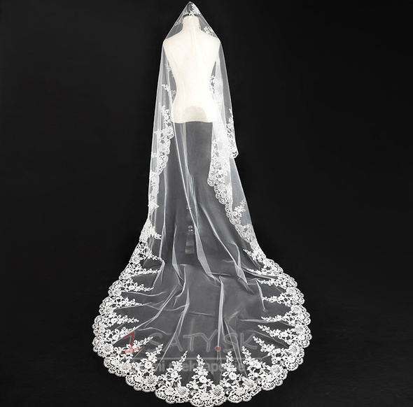 Svadobný závoj jeseň Glamour Aplikovať svadobné šaty bohyne