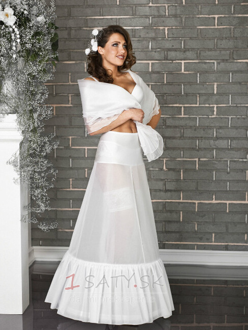 Sviatočné svadobné šaty Celé šaty Ročník vinobranie Biele Terylene Dve ráfy