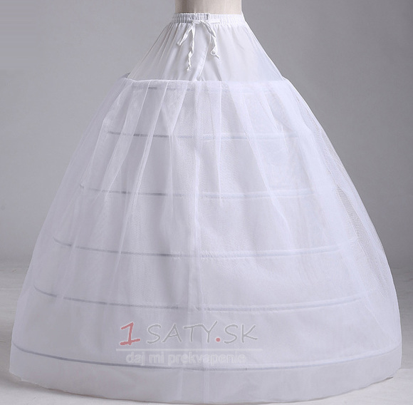 Sviatočné svadobné šaty Dva zväzky silné sieťové svadobné šaty Dlhé šesť ráfikov