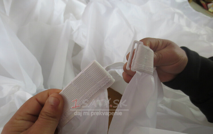Sviatočné svadobné šaty s módnym flúčením Expand polyester tafta