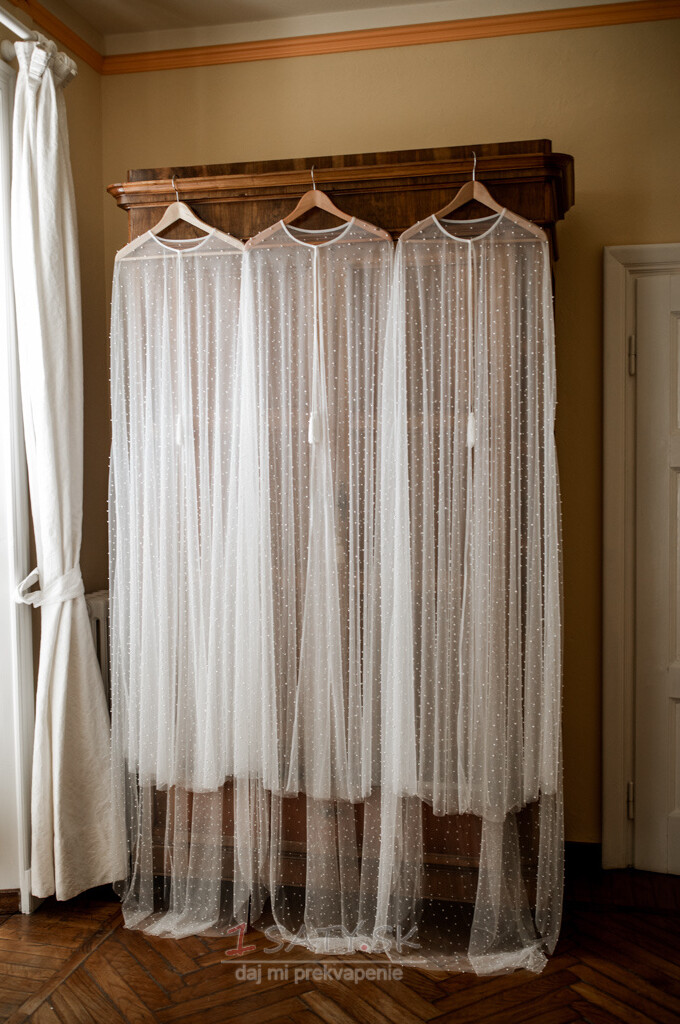 Tulle pearl bride shawl elegantná dlhá bunda 200CM