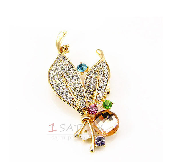 Veľkoobchod Ženy Inlaid diamant Nový štýl Crystal Pin Brož