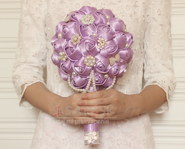 Vysokokvalitné vlastné fialové tému svadobné nevesty kytice